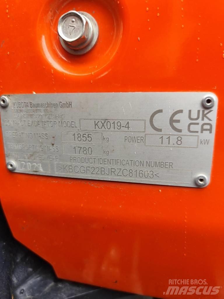 Kubota KX 019-4 Mini rýpadla < 7t