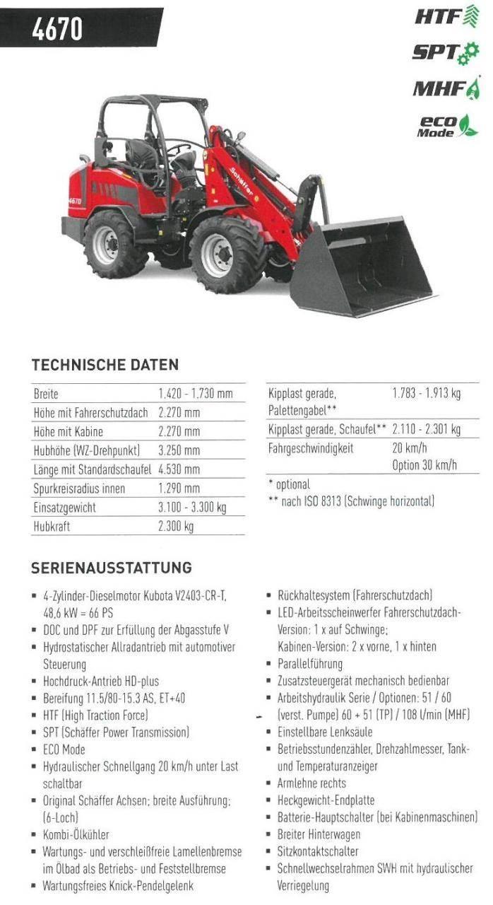 Schäffer 4670 Mininakladače