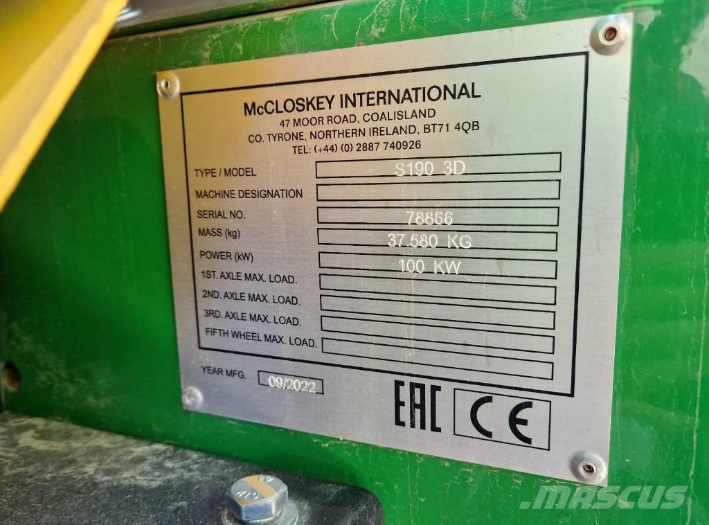 McCloskey S190 Mobilní třídiče
