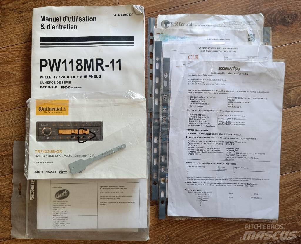 Komatsu PW118 MR-11 Kolová rýpadla
