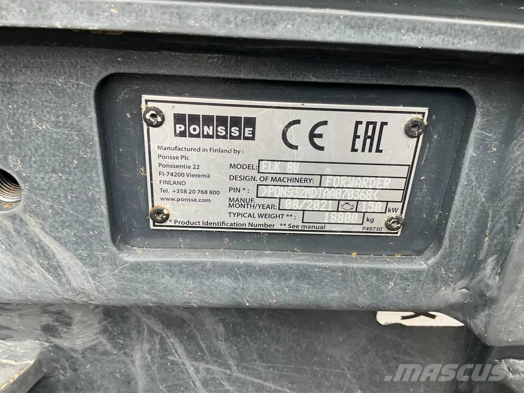 Ponsse ELK 8W Vyvážecí traktory