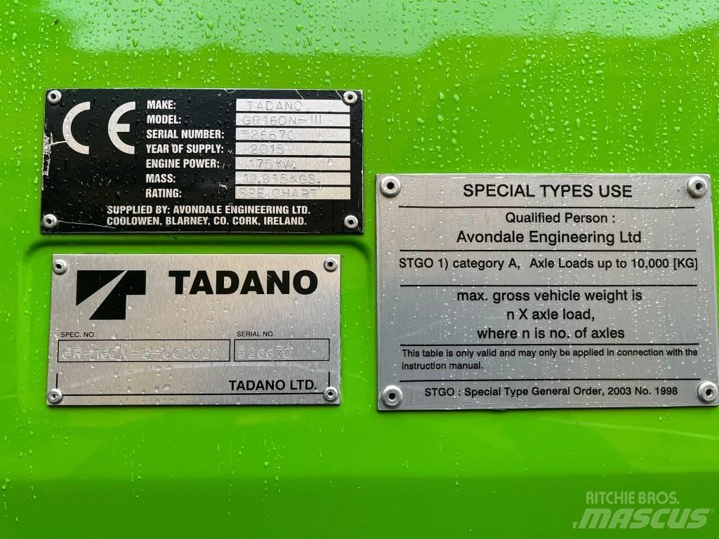 Tadano GR 160 n3 Jeřáby pro těžký terén