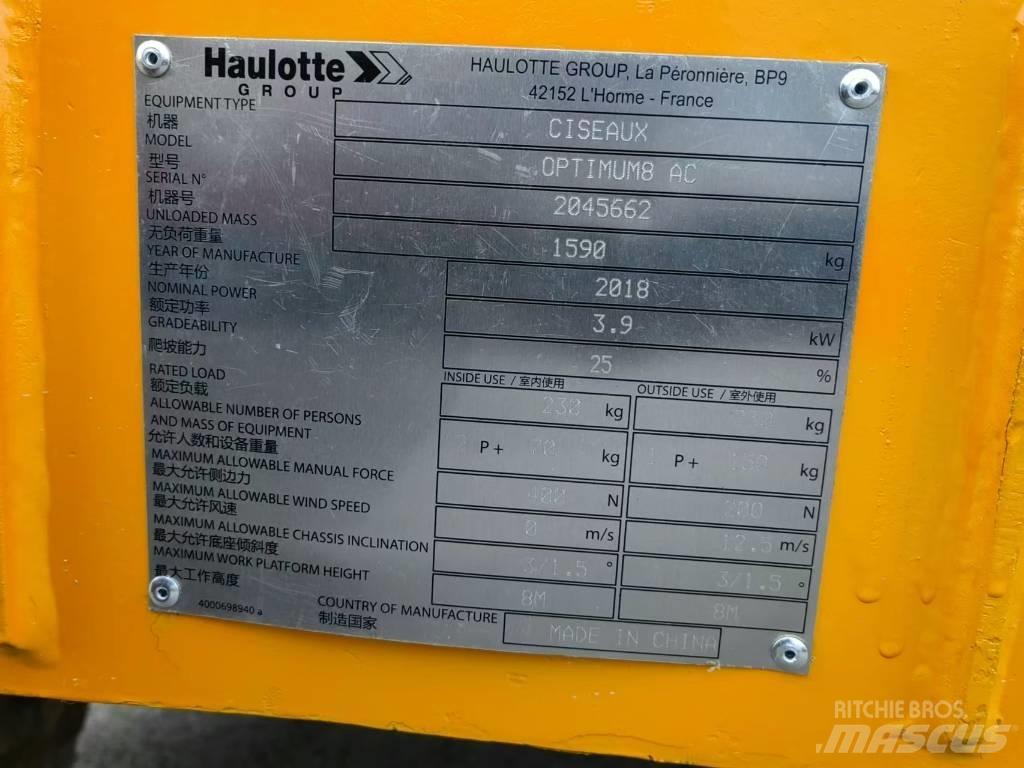 Haulotte OPTIMUM 8 Nůžková zvedací plošina