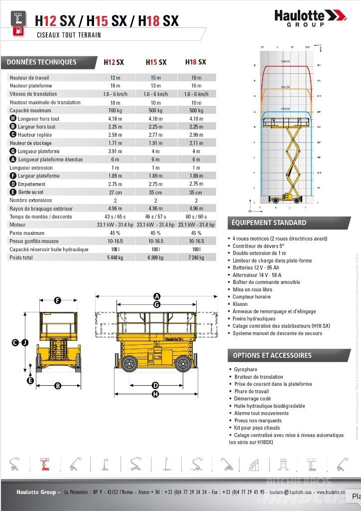 Haulotte H 15 SX Nůžková zvedací plošina
