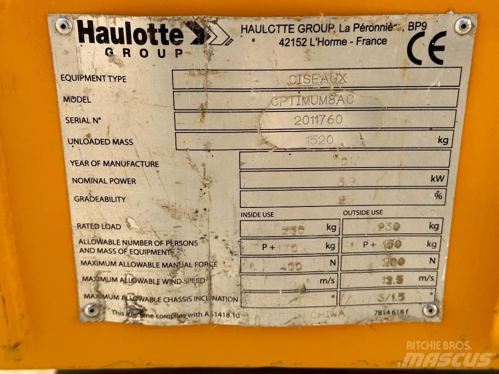 Haulotte OPTIMUM 8 Nůžková zvedací plošina