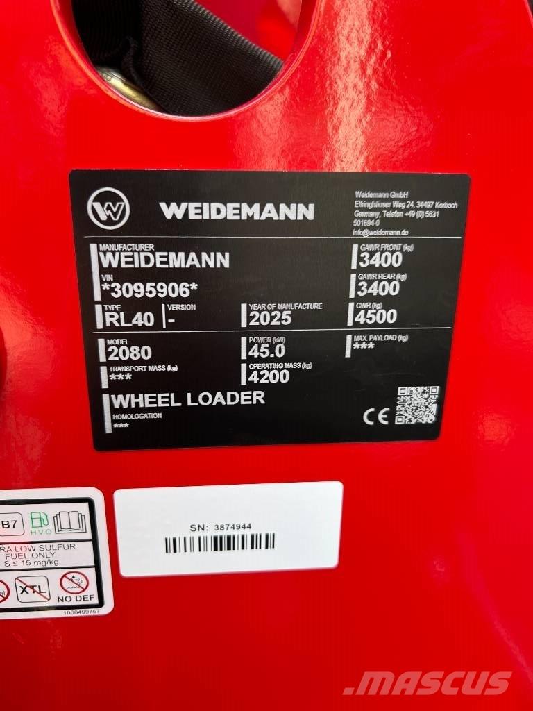 Weidemann 2080 Teleskopické nakladače pro zemědělství