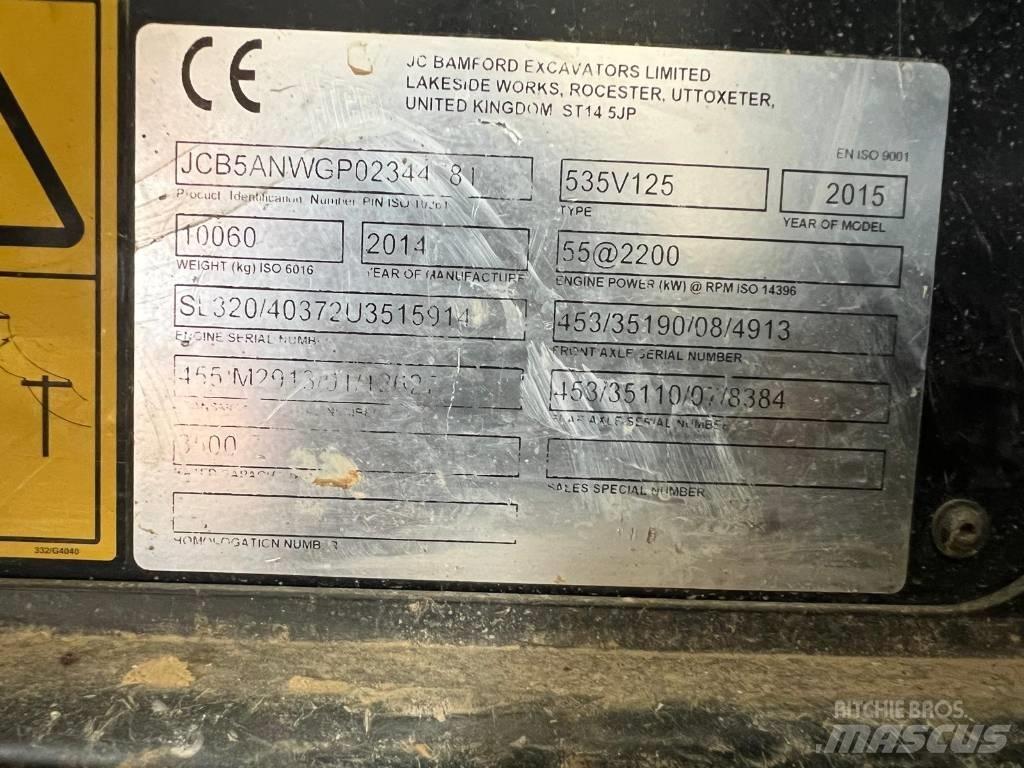 JCB 535-125 Teleskopické manipulátory