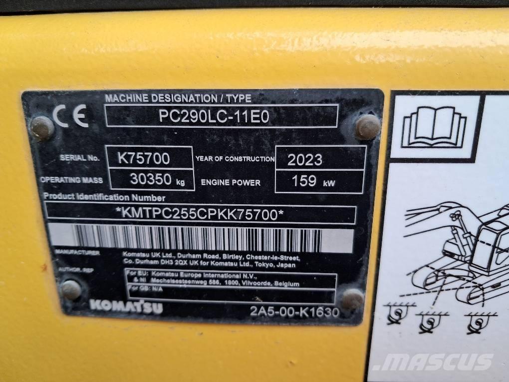 Komatsu PC290LC-11EO Pásová rýpadla