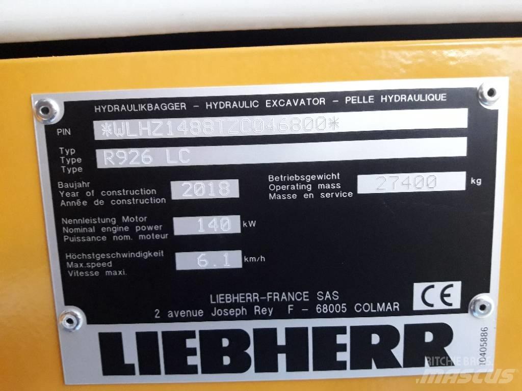 Liebherr R 926 LC Pásová rýpadla