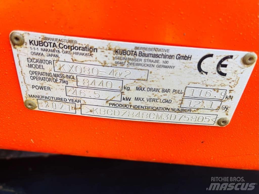 Kubota KX 080-4 Midi rýpadla 7t - 12t