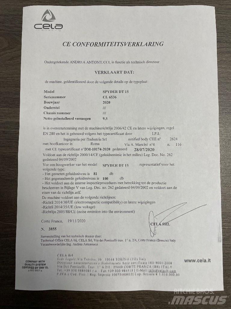 Cela DT 15 Kloubové plošiny