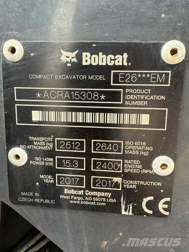 Bobcat E 26 EM Mini rýpadla < 7t