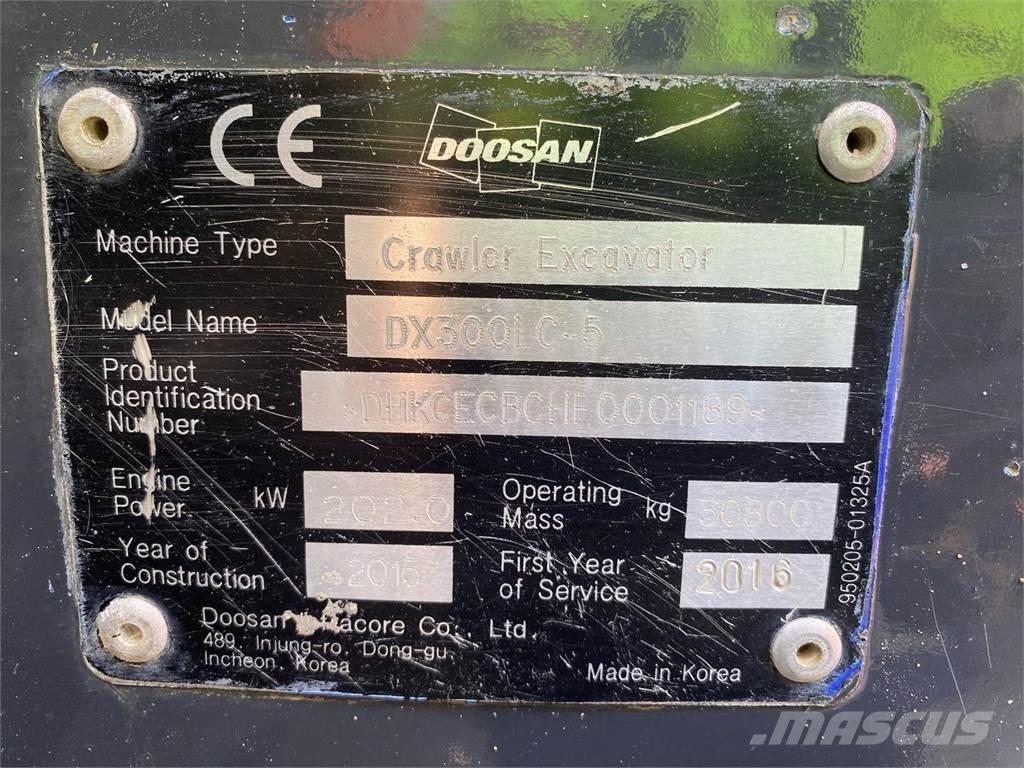 Doosan DX300LC-5 Pásová rýpadla