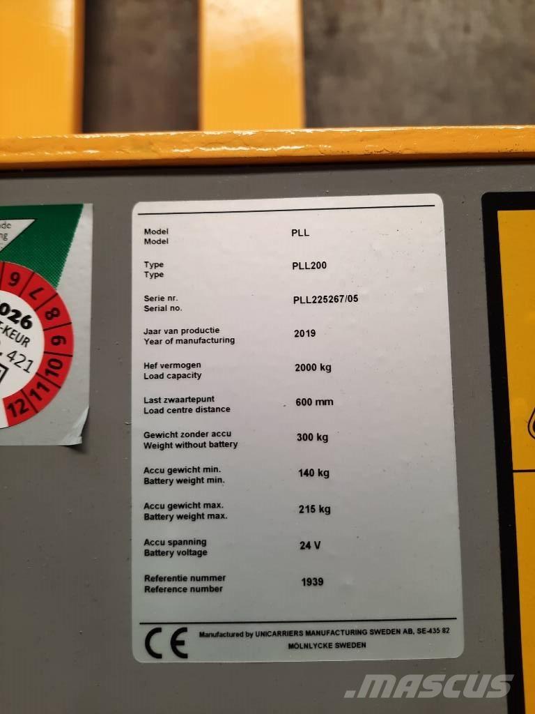 UniCarriers PLL200 Nízkozdvižný vozík