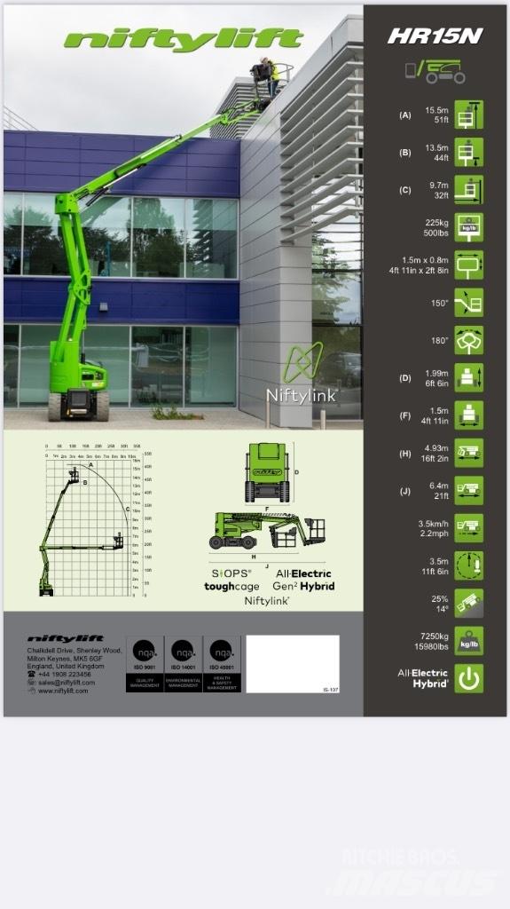 Niftylift HR 15NE Kloubové plošiny