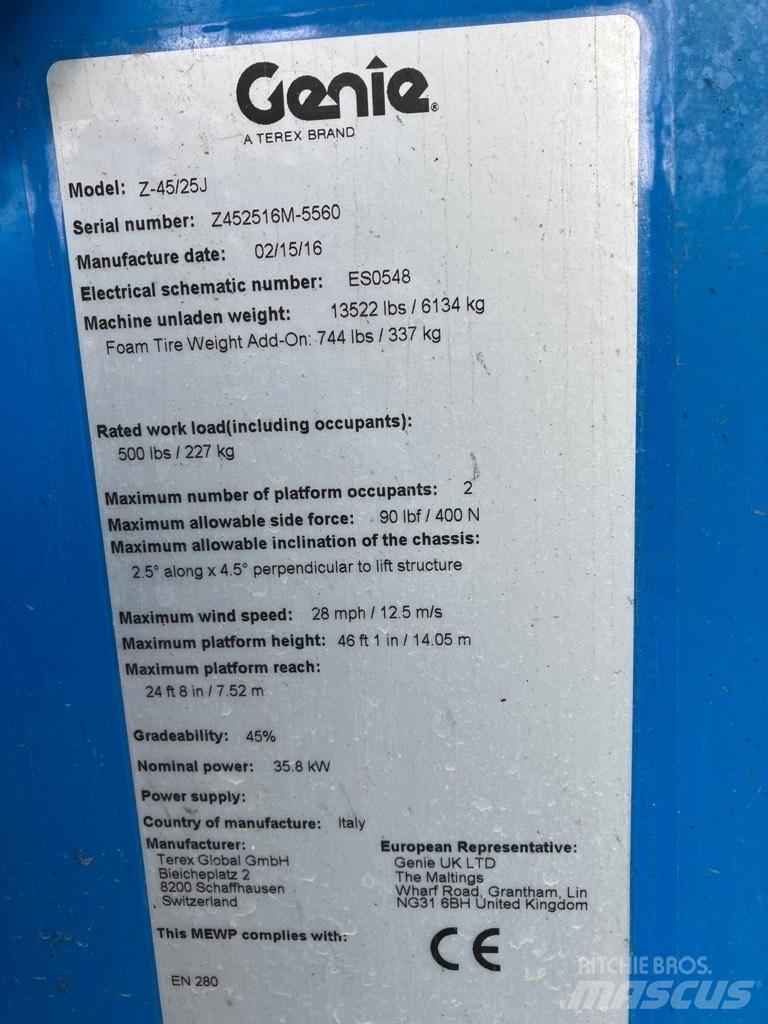 Genie Z 45/25 J Kloubové plošiny
