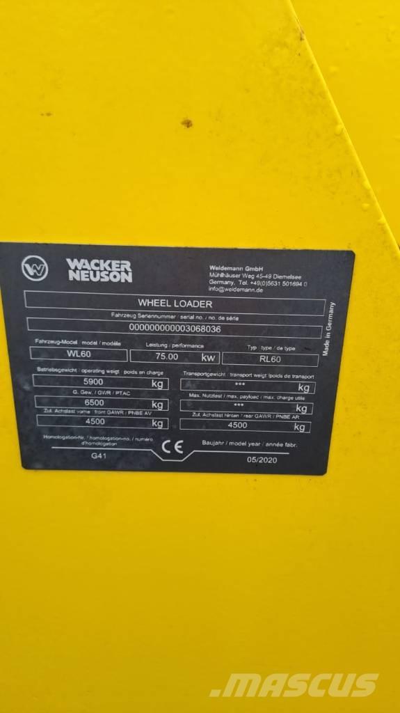 Wacker Neuson WL60 Kolové nakladače