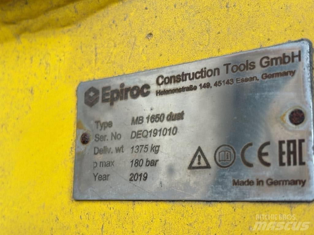Epiroc MB 1650 Dust Bourací kladiva / Sbíječky