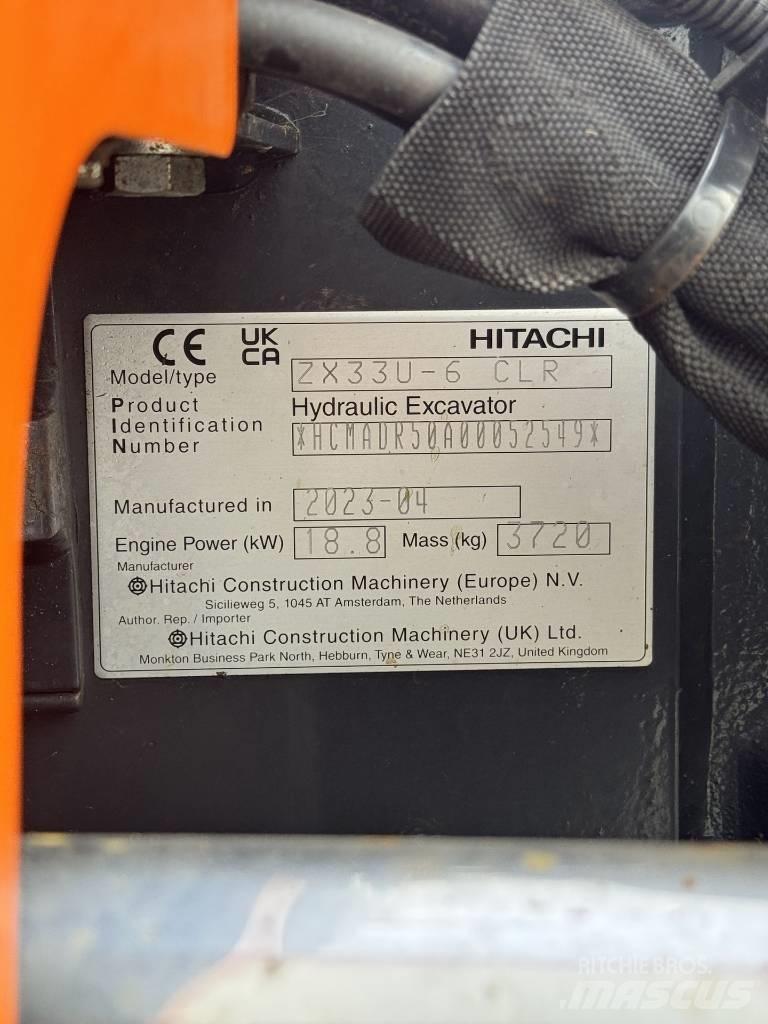 Hitachi ZX 33 U-6 Mini rýpadla < 7t