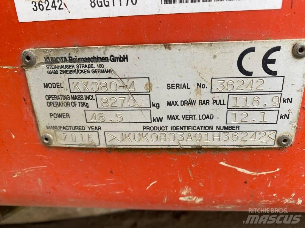 Kubota KX 080-4 Midi rýpadla 7t - 12t