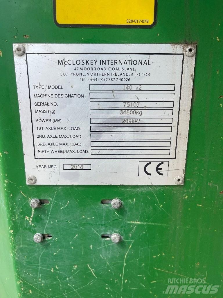McCloskey J40 Drtící zařízení