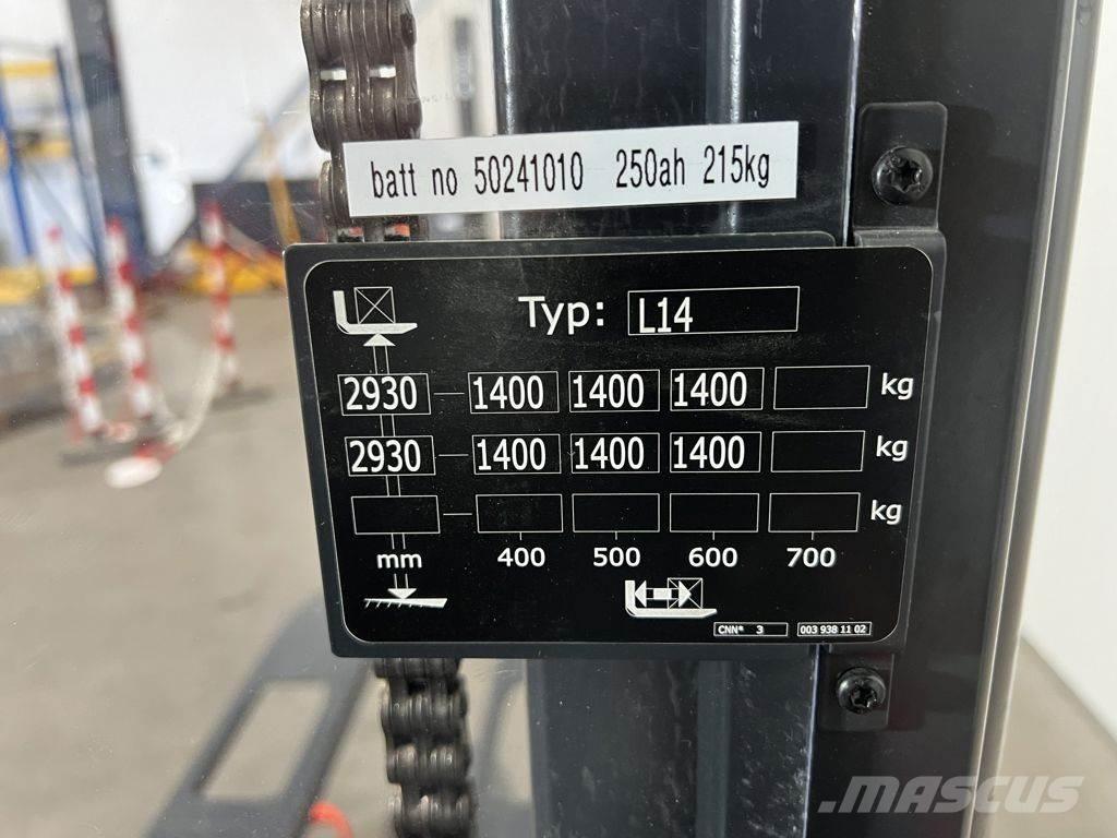 Linde L14 Ručně vedené vysokozdvižné vozíky