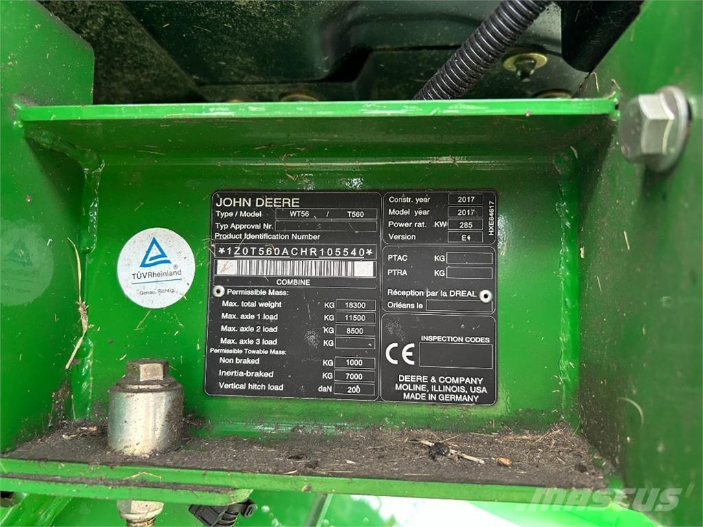 John Deere T560 Sklízecí mlátičky
