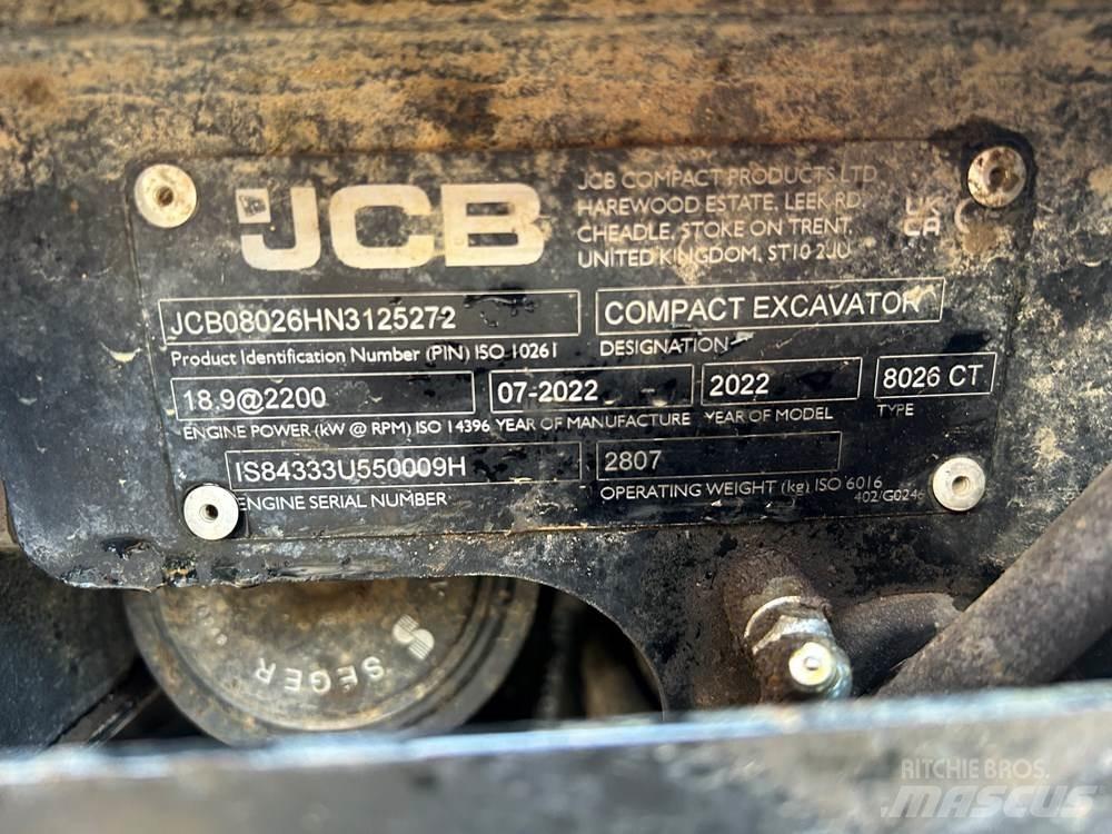 JCB 8026 CTS Mini rýpadla < 7t