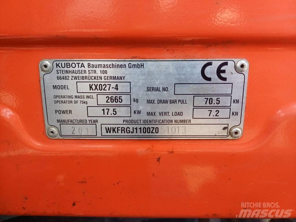 Kubota KX027-4 Mini rýpadla < 7t