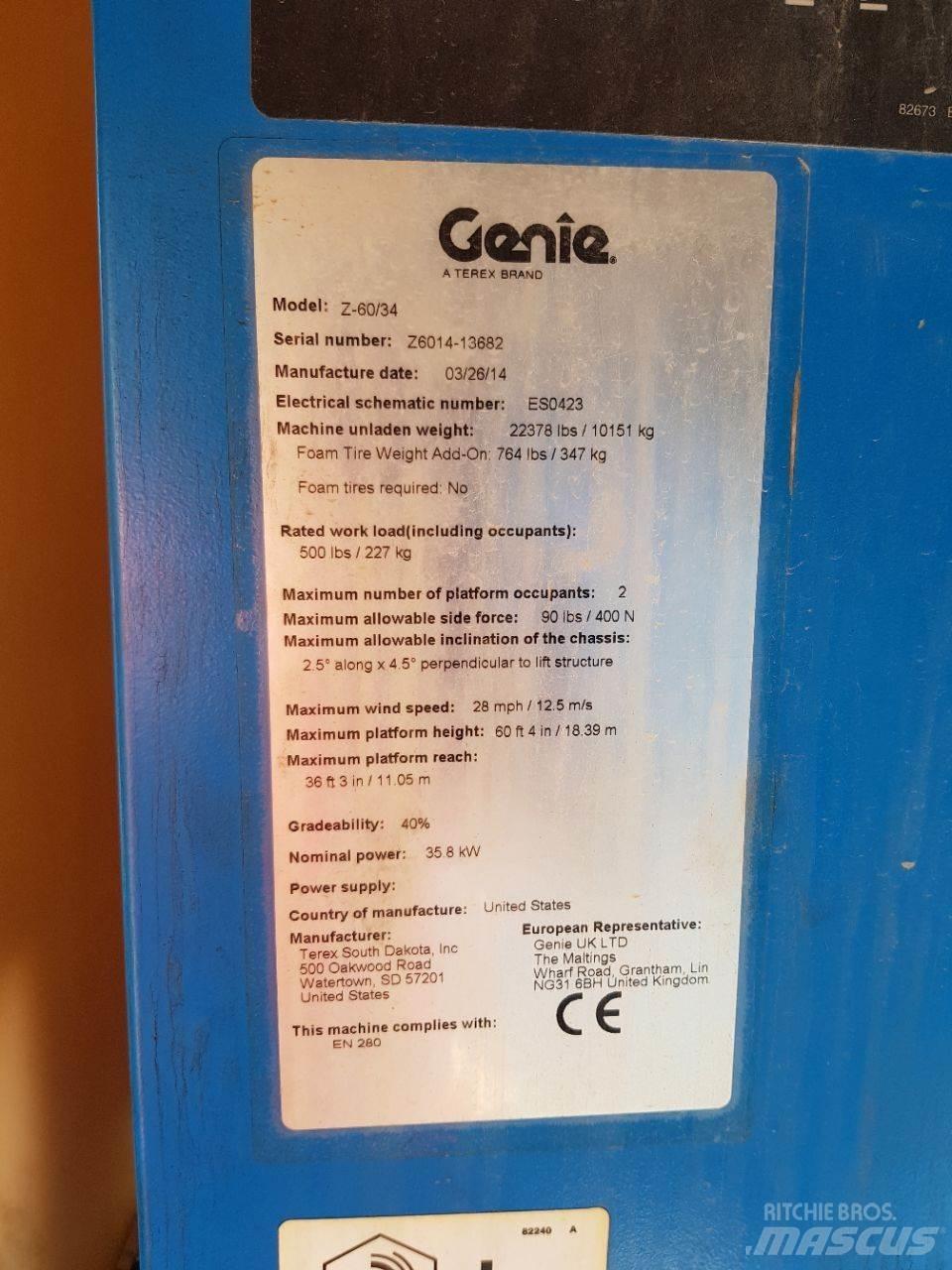 Genie Z60 Kloubové plošiny