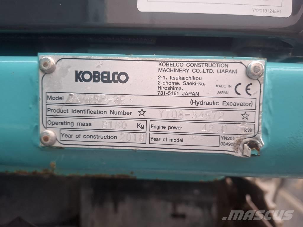 Kobelco SK 75 SR-3E Midi rýpadla 7t - 12t