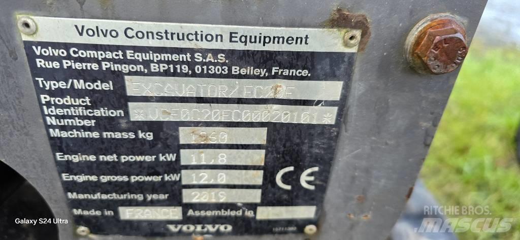 Volvo EC 20 E Mini rýpadla < 7t