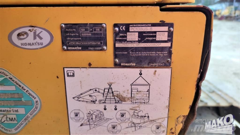 Komatsu PC 138 US-8 Pásová rýpadla