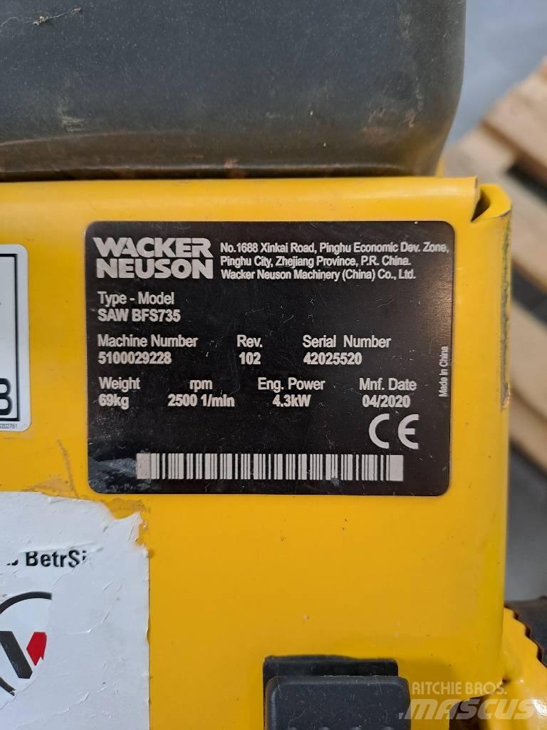 Wacker Neuson BFS735 Pily na beton a kámen