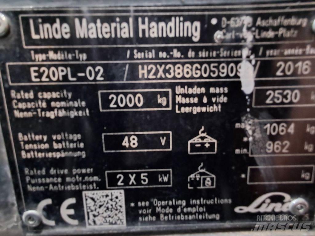Linde E20PL-02 Akumulátorové vozíky