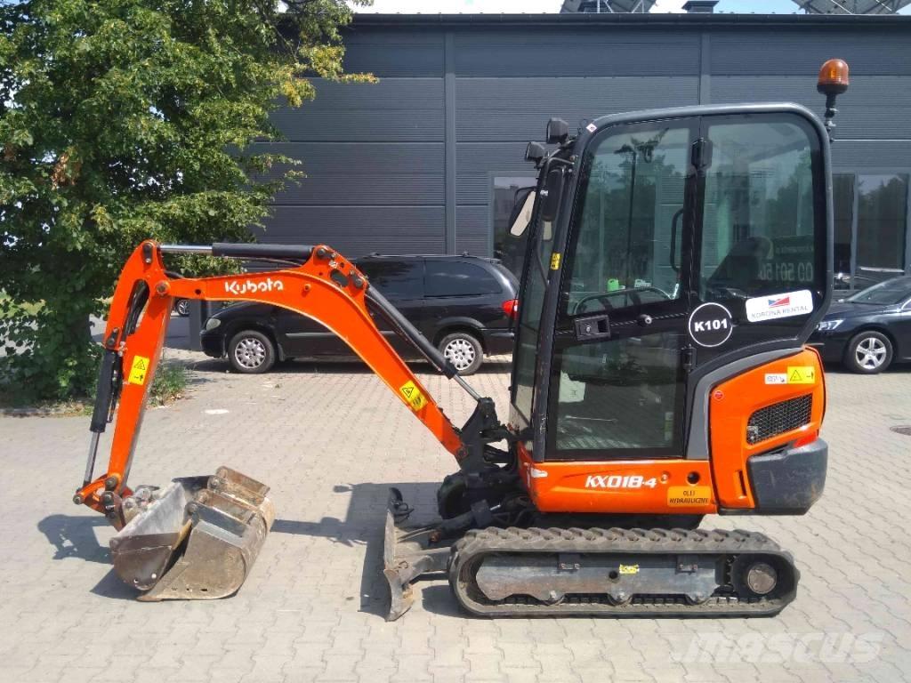 Kubota KX 018-4 Mini rýpadla < 7t