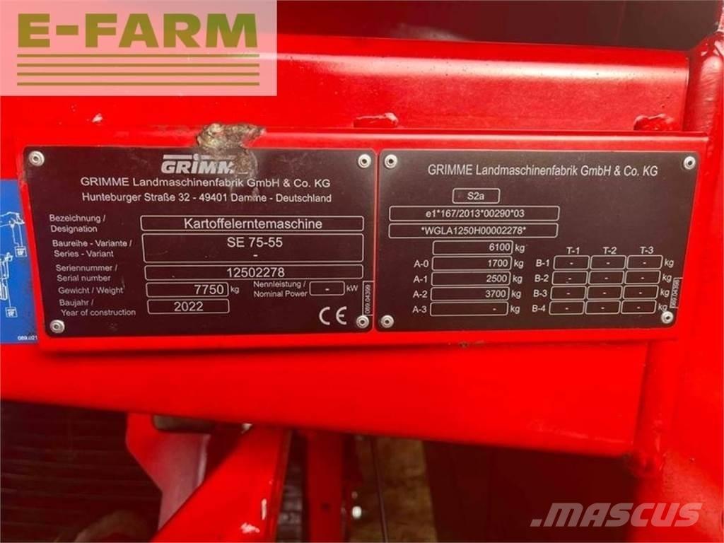 Grimme se 75-55 sb Bramborové kombajny / sklízeče