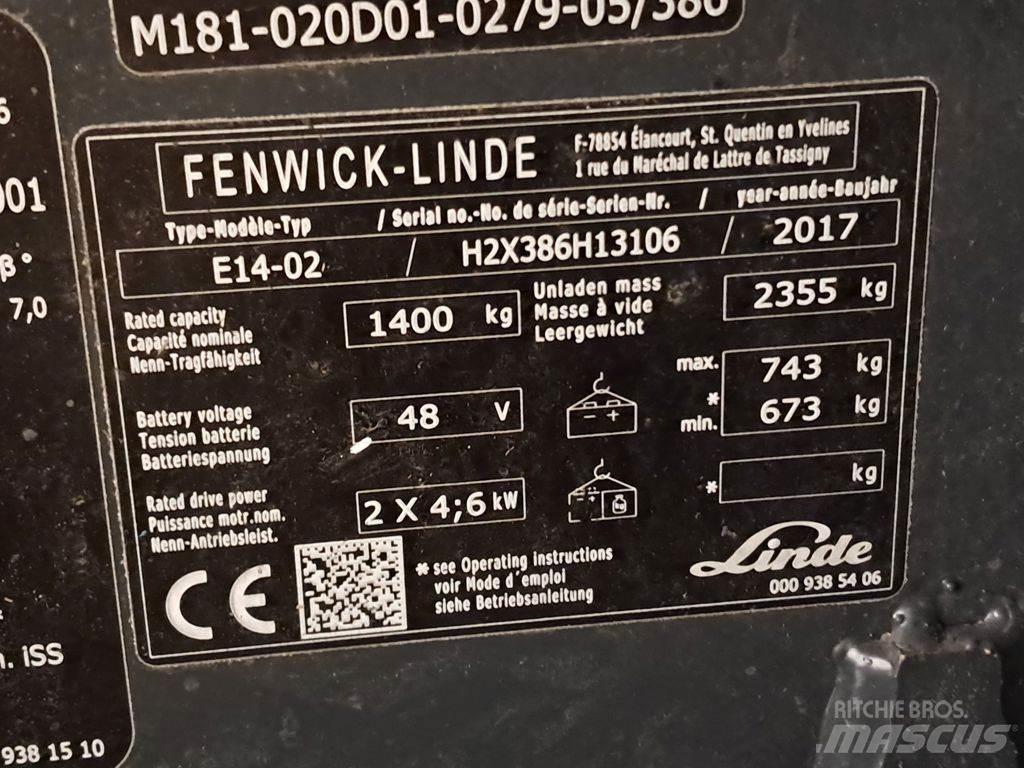 Linde E14-02 ion Akumulátorové vozíky