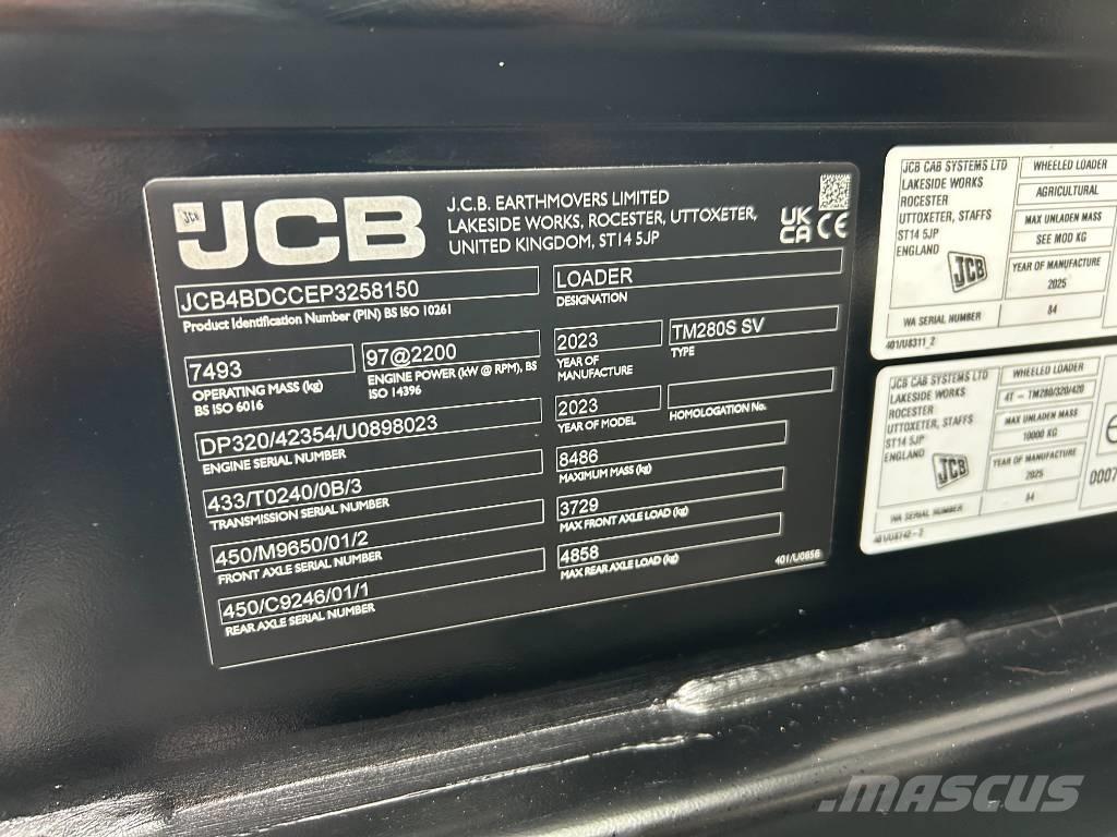 JCB TM280S Teleskopické nakladače pro zemědělství