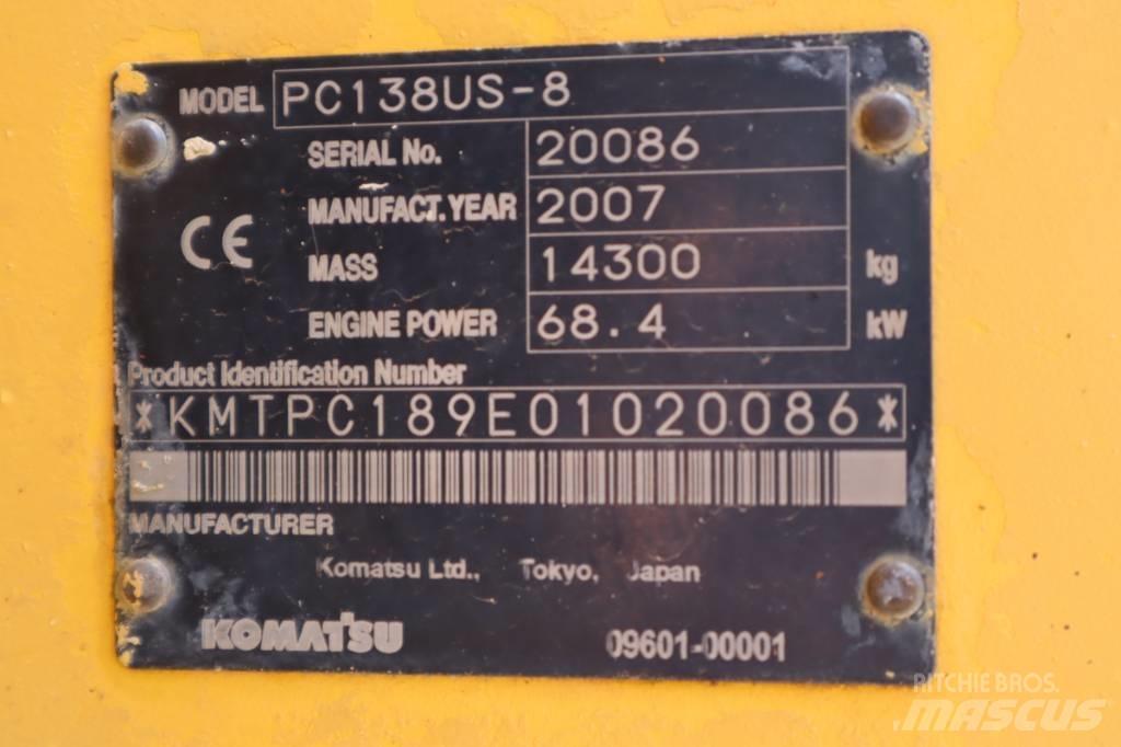 Komatsu PC138US-8 Pásová rýpadla