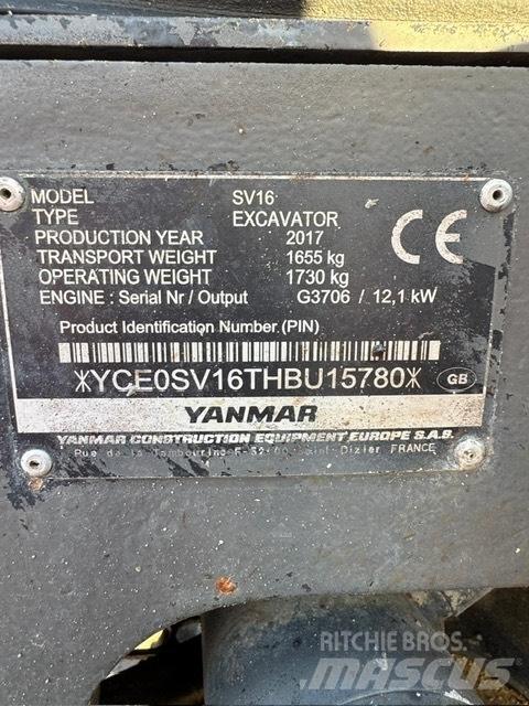 Yanmar SV 16 Mini rýpadla < 7t