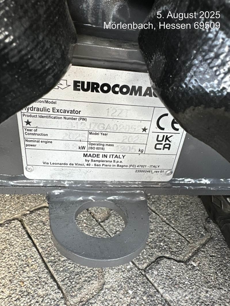 Eurocomach 12ZT Mini rýpadla < 7t