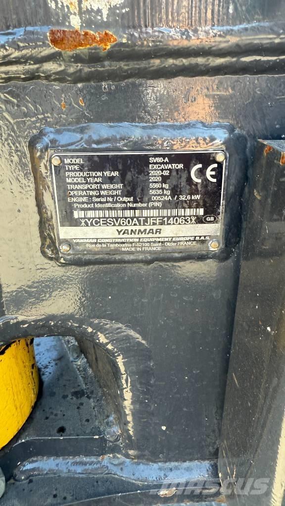 Yanmar SV 60 Mini rýpadla < 7t