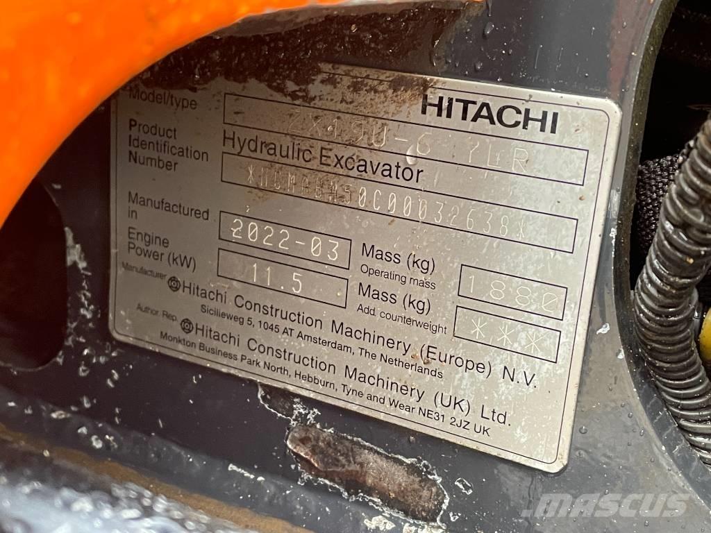 Hitachi ZX 19 U-6 Mini rýpadla < 7t