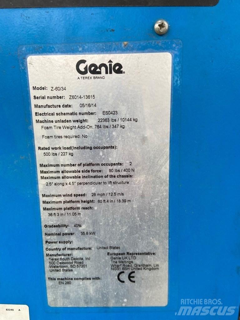 Genie Z 60/34 RT Kloubové plošiny