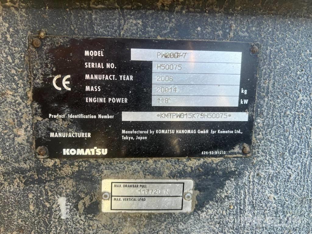 Komatsu PW 200-7 Kolová rýpadla