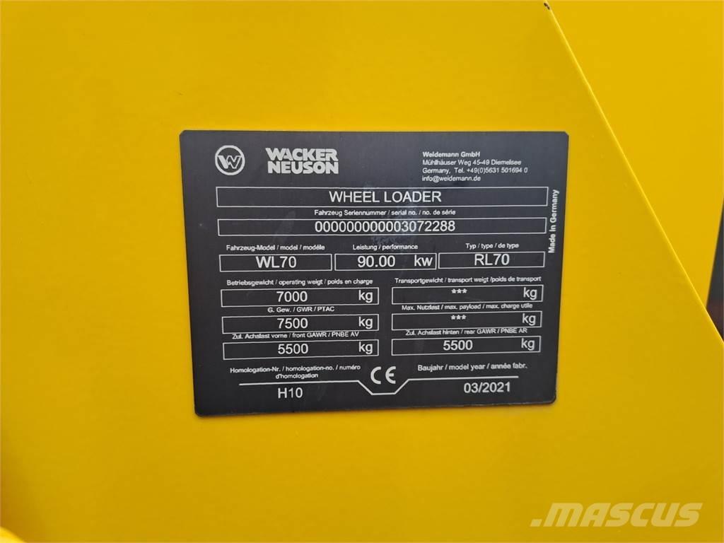 Wacker Neuson WL70 Kolové nakladače