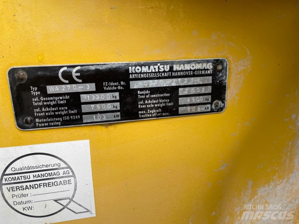 Komatsu WA 270-3 Kolové nakladače