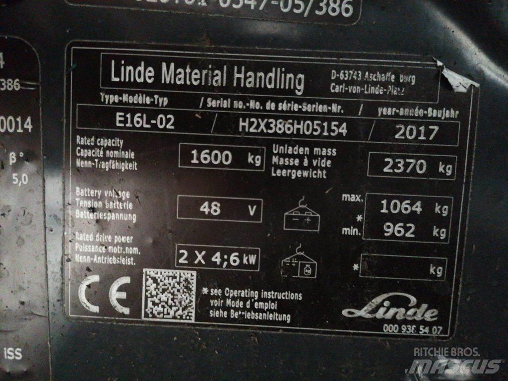 Linde E16L-02 Akumulátorové vozíky