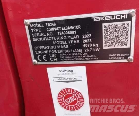 Takeuchi TB 240 DPF Mini rýpadla < 7t